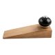 Black Round Ceramic Wooden Door Stopper